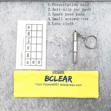Load image into Gallery viewer, BCLEAR Half Rim Optical Eyeglasses Frame with Magnetic Clip-on Alloy Glasses Optical Prescription Spectacles Eyewear