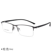 Load image into Gallery viewer, BCLEAR Men Titanium Alloy Eyeglasses Frame for Men Eyewear Flexible Temples Legs IP Electroplating Alloy Material Half Rim 2023