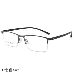 BCLEAR Men Titanium Alloy Eyeglasses Frame for Men Eyewear Flexible Temples Legs IP Electroplating Alloy Material Half Rim 2023