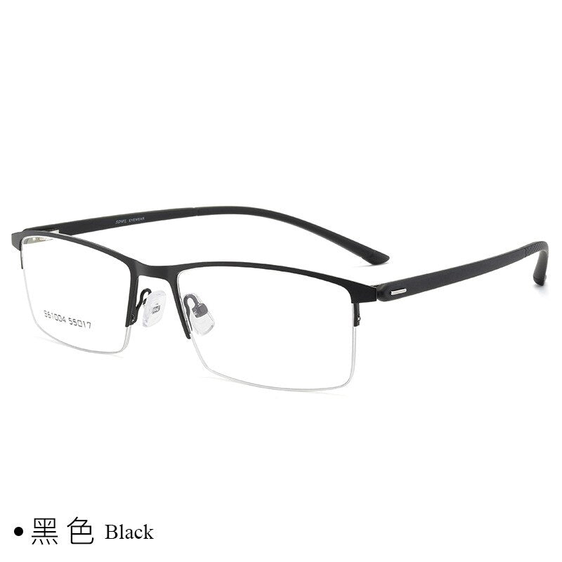 BCLEAR Men Titanium Alloy Eyeglasses Frame for Men Eyewear Flexible Temples Legs IP Electroplating Alloy Material Half Rim 2023