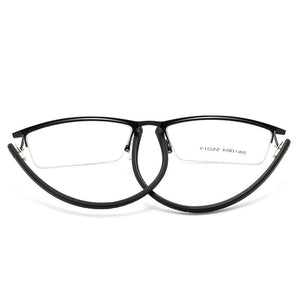 BCLEAR Men Titanium Alloy Eyeglasses Frame for Men Eyewear Flexible Temples Legs IP Electroplating Alloy Material Half Rim 2023