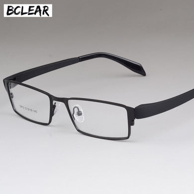 BCLEAR Uomo Montature per occhiali in lega di titanio Aste flessibili Gambe IP Galvanotecnica Materiale in lega Full Frame Occhiali per occhiali 