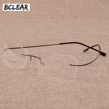 Load image into Gallery viewer, BCLEAR Men&#39;s Business Eyelasses Frame Titanium Alloy Memory Frame Glasses Frameless Spectacle Frame 808