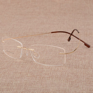 BCLEAR Men's Business Eyelasses Frame Titanium Alloy Memory Frame Glasses Frameless Spectacle Frame 808