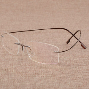BCLEAR Men's Business Eyelasses Frame Titanium Alloy Memory Frame Glasses Frameless Spectacle Frame 808