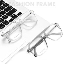 Load image into Gallery viewer, BCLEAR Men&#39;s Double Bridge Big Spectacle Frame Retro Eyeglasses Eyewear Transparent Optical Prescription Eyeglass