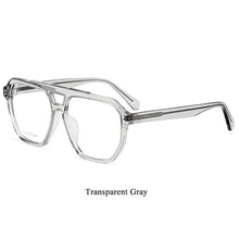 Load image into Gallery viewer, BCLEAR Men&#39;s Double Bridge Big Spectacle Frame Retro Eyeglasses Eyewear Transparent Optical Prescription Eyeglass