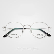 Carica l&#39;immagine nel visualizzatore di Gallery, BCLEAR Retro Round Frame Pure Titanium Myopia Eyeglasses Male Desgin Ultra-light Man Women Full Rim Eyewear