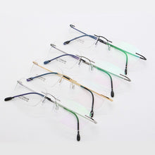 Load image into Gallery viewer, BCLEAR Rimless Glasses Frame Unisex Titanium Ultralight Eyeglasses Prescription Frameless Eyewear Myopia Optical Frame 52-18-140