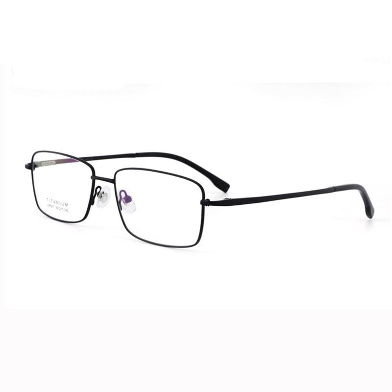 BCLEAR Simple Men Eyeglasses Big Frame Pure Titanium Ultra light  Male Business Casual Full Rim Spectacles