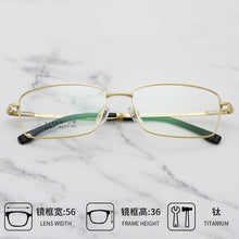 Load image into Gallery viewer, BCLEAR Simple Men Eyeglasses Big Frame Pure Titanium Ultra light  Male Business Casual Full Rim Spectacles