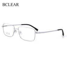 Load image into Gallery viewer, BCLEAR Simple Men Eyeglasses Big Frame Pure Titanium Ultra light  Male Business Casual Full Rim Spectacles
