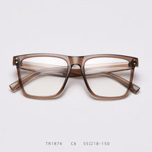 Carica l&#39;immagine nel visualizzatore di Gallery, BCLEAR Square Glasses Frame Women Transparent TR90 2023 Brand Designer Flat Top Big Eyeglasses Optical Frame Men Unisex Popular
