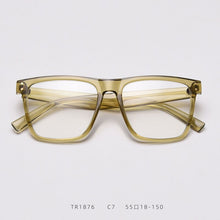 Carica l&#39;immagine nel visualizzatore di Gallery, BCLEAR Square Glasses Frame Women Transparent TR90 2023 Brand Designer Flat Top Big Eyeglasses Optical Frame Men Unisex Popular