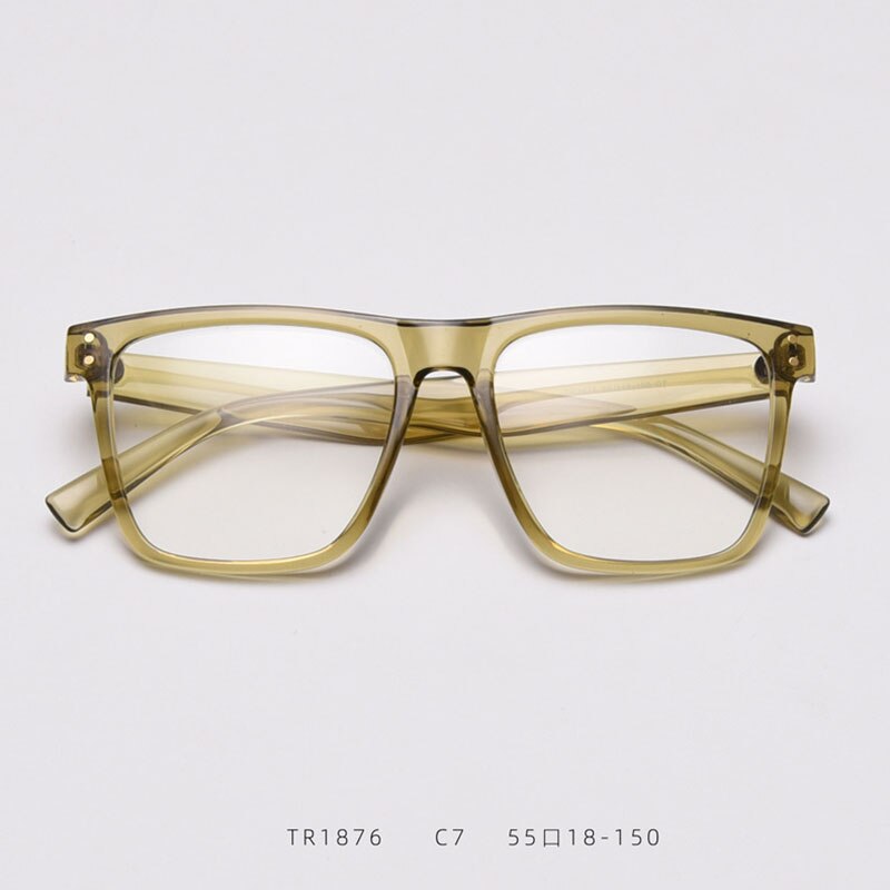 BCLEAR Square Glasses Frame Women Transparent TR90 2023 Brand Designer Flat Top Big Eyeglasses Optical Frame Men Unisex Popular