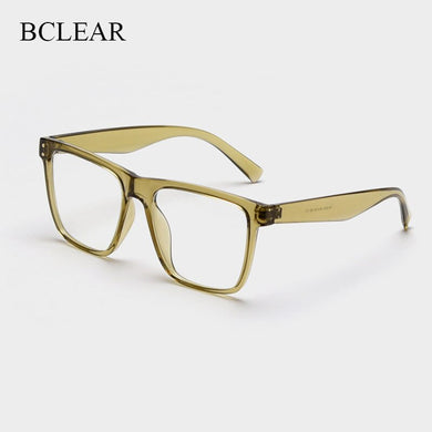 BCLEAR Square Glasses Frame Women Transparent TR90 2023 Brand Designer Flat Top Big Eyeglasses Optical Frame Men Unisex Popular