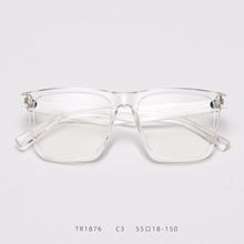 Carica l&#39;immagine nel visualizzatore di Gallery, BCLEAR Square Glasses Frame Women Transparent TR90 2023 Brand Designer Flat Top Big Eyeglasses Optical Frame Men Unisex Popular