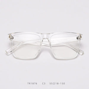 BCLEAR Square Glasses Frame Women Transparent TR90 2023 Brand Designer Flat Top Big Eyeglasses Optical Frame Men Unisex Popular