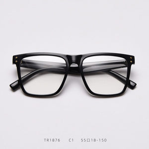 BCLEAR Square Glasses Frame Women Transparent TR90 2023 Brand Designer Flat Top Big Eyeglasses Optical Frame Men Unisex Popular
