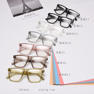 BCLEAR Square Glasses Frame Women Transparent TR90 2023 Brand Designer Flat Top Big Eyeglasses Optical Frame Men Unisex Popular