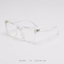 Carica l&#39;immagine nel visualizzatore di Gallery, BCLEAR Square Glasses Frame Women Transparent TR90 2023 Brand Designer Flat Top Big Eyeglasses Optical Frame Men Unisex Popular