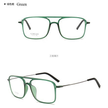 Carica l&#39;immagine nel visualizzatore di Gallery, BCLEAR Super Light Square ULTEM Eyeglasses Double Beam Glasses Frame Men and Women Models Tide Big Face Comfortable