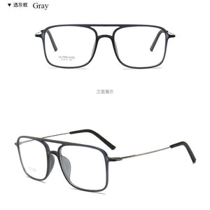 BCLEAR Super Light Square ULTEM Eyeglasses Double Beam Glasses Frame Men and Women Models Tide Big Face Comfortable