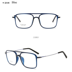 BCLEAR Super Light Square ULTEM Eyeglasses Double Beam Glasses Frame Men and Women Models Tide Big Face Comfortable