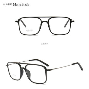 BCLEAR Super Light Square ULTEM Eyeglasses Double Beam Glasses Frame Men and Women Models Tide Big Face Comfortable