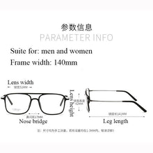 Carica l&#39;immagine nel visualizzatore di Gallery, BCLEAR Super Light Square ULTEM Eyeglasses Double Beam Glasses Frame Men and Women Models Tide Big Face Comfortable