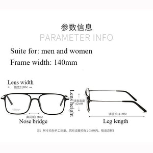 BCLEAR Super Light Square ULTEM Eyeglasses Double Beam Glasses Frame Men and Women Models Tide Big Face Comfortable