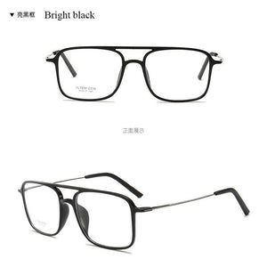 BCLEAR Super Light Square ULTEM Eyeglasses Double Beam Glasses Frame Men and Women Models Tide Big Face Comfortable