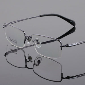 BCLEAR Super Light Titanium Prescription Glasses Frame Optical Eye Glasses Frames Men Classic Half Frame High Quality Eyewear