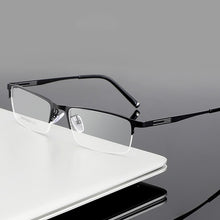 Load image into Gallery viewer, BCLEAR Titanium Alloy Glasses Frame Men Ultralight Square Myopia Prescription Eyeglasses Metal Half Rim Optical Frame Eyewear