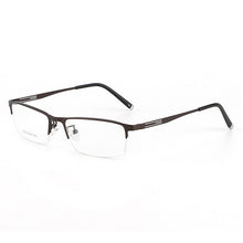 Load image into Gallery viewer, BCLEAR Titanium Alloy Glasses Frame Men Ultralight Square Myopia Prescription Eyeglasses Metal Half Rim Optical Frame Eyewear