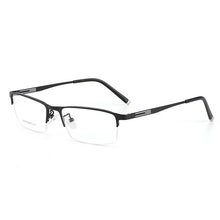 Load image into Gallery viewer, BCLEAR Titanium Alloy Glasses Frame Men Ultralight Square Myopia Prescription Eyeglasses Metal Half Rim Optical Frame Eyewear