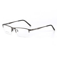 Load image into Gallery viewer, BCLEAR Titanium Alloy Glasses Frame Men Ultralight Square Myopia Prescription Eyeglasses Metal Half Rim Optical Frame Eyewear