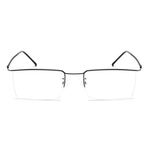 BCLEAR Titanium Alloy Slim Glasses Frame Men Ultralight Square Myopia Prescription Eyeglasses Metal Half Rimless Optical Eyewear