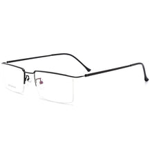 Load image into Gallery viewer, BCLEAR Titanium Alloy Slim Glasses Frame Men Ultralight Square Myopia Prescription Eyeglasses Metal Half Rimless Optical Eyewear
