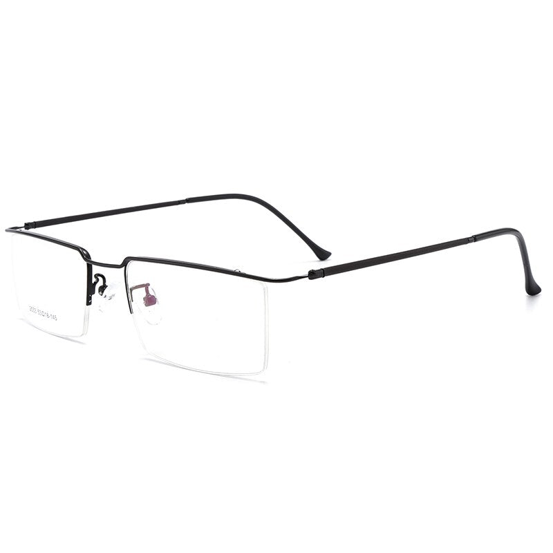 BCLEAR Titanium Alloy Slim Glasses Frame Men Ultralight Square Myopia Prescription Eyeglasses Metal Half Rimless Optical Eyewear