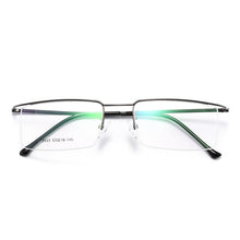 Load image into Gallery viewer, BCLEAR Titanium Alloy Slim Glasses Frame Men Ultralight Square Myopia Prescription Eyeglasses Metal Half Rimless Optical Eyewear