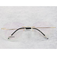 Load image into Gallery viewer, BCLEAR Titanium Rimless Designer Eyeglasses Optical Glasses Frame Men and Women Eyewear Lightweight Flexible Spectacle