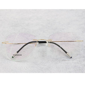BCLEAR Titanium Rimless Designer Eyeglasses Optical Glasses Frame Men and Women Eyewear Lightweight Flexible Spectacle