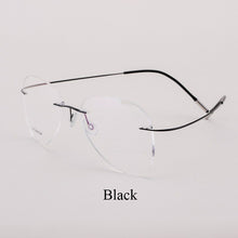 Load image into Gallery viewer, BCLEAR Titanium Rimless Designer Eyeglasses Optical Glasses Frame Men and Women Eyewear Lightweight Flexible Spectacle