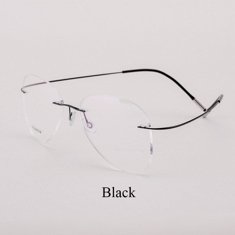 BCLEAR Titanium Rimless Designer Eyeglasses Optical Glasses Frame Men and Women Eyewear Lightweight Flexible Spectacle