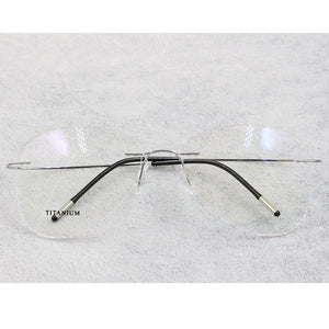 BCLEAR Titanium Rimless Designer Eyeglasses Optical Glasses Frame Men and Women Eyewear Lightweight Flexible Spectacle