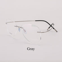 Load image into Gallery viewer, BCLEAR Titanium Rimless Designer Eyeglasses Optical Glasses Frame Men and Women Eyewear Lightweight Flexible Spectacle
