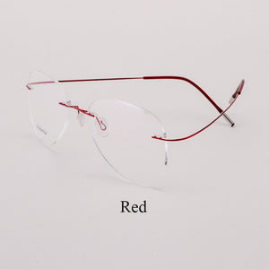 BCLEAR Titanium Rimless Designer Eyeglasses Optical Glasses Frame Men and Women Eyewear Lightweight Flexible Spectacle