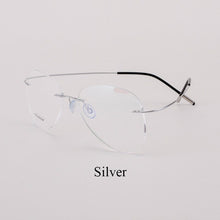 Load image into Gallery viewer, BCLEAR Titanium Rimless Designer Eyeglasses Optical Glasses Frame Men and Women Eyewear Lightweight Flexible Spectacle