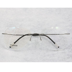 BCLEAR Titanium Rimless Designer Eyeglasses Optical Glasses Frame Men and Women Eyewear Lightweight Flexible Spectacle